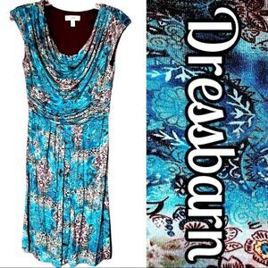 Dress barn sz 10 paisley teal Dress